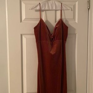 Jenny Yoo Sammi velvet cowl slip bridesmaid dress.